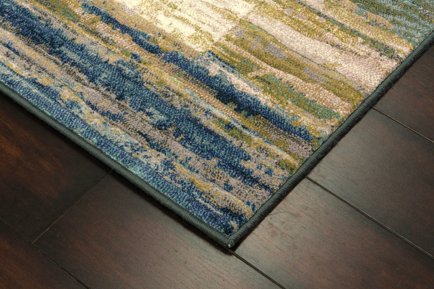Eclipse Contemporary Blue/Grey Modern Medium Pile Rug