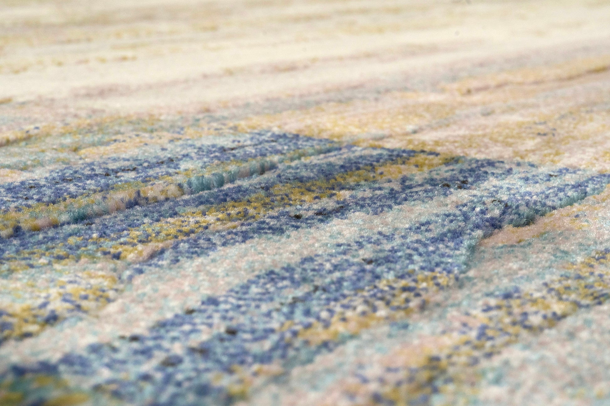 Eclipse Contemporary Blue/Grey Modern Medium Pile Rug
