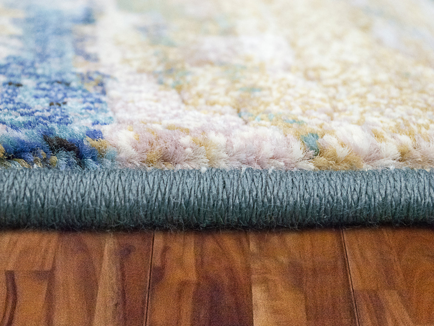 Eclipse Contemporary Blue/Grey Modern Medium Pile Rug