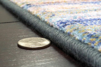 Eclipse Contemporary Blue/Grey Modern Medium Pile Rug