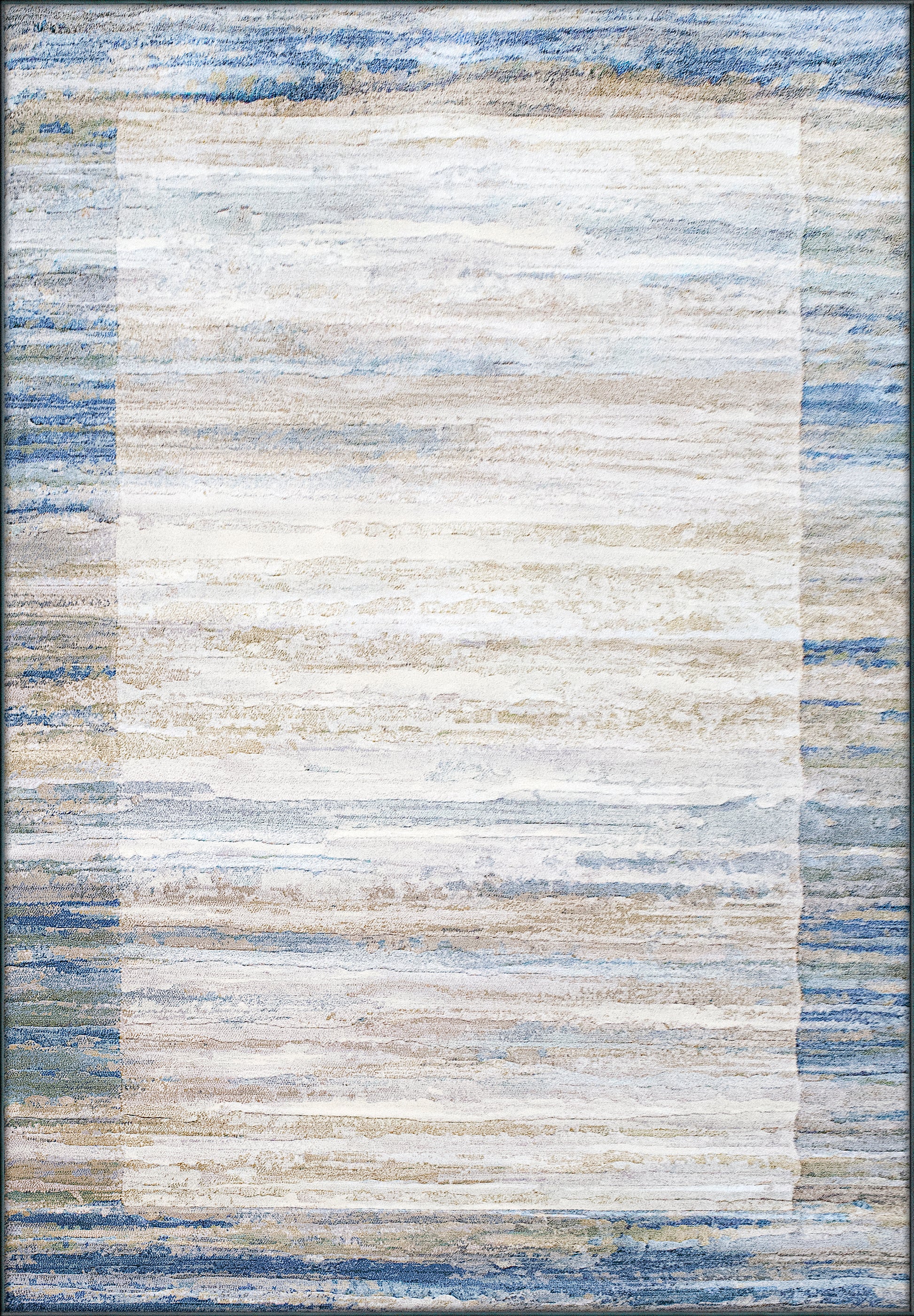Eclipse Contemporary Blue/Grey Modern Medium Pile Rug