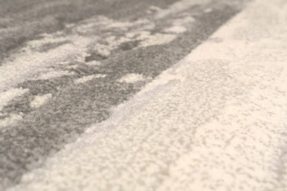 Eclipse Contemporary Grey Modern Medium Pile Rug