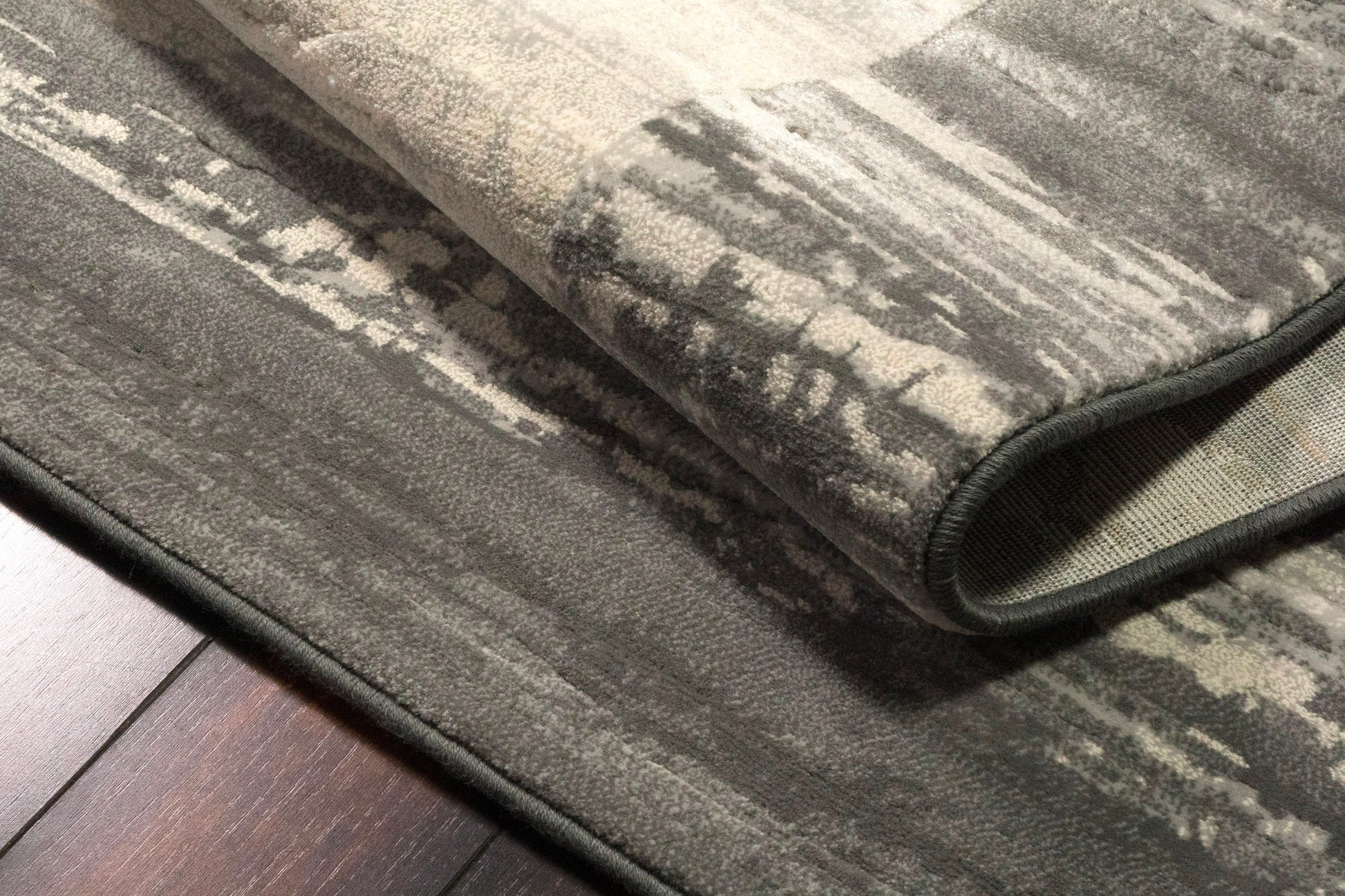 Eclipse Contemporary Grey Modern Medium Pile Rug