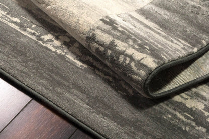 Eclipse Contemporary Grey Modern Medium Pile Rug