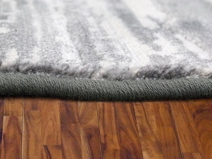 Eclipse Contemporary Grey Modern Medium Pile Rug
