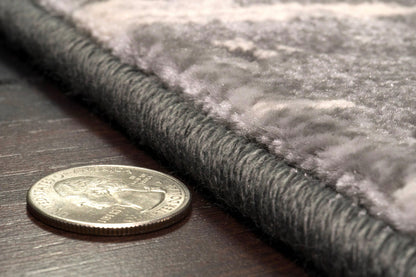 Eclipse Contemporary Grey Modern Medium Pile Rug