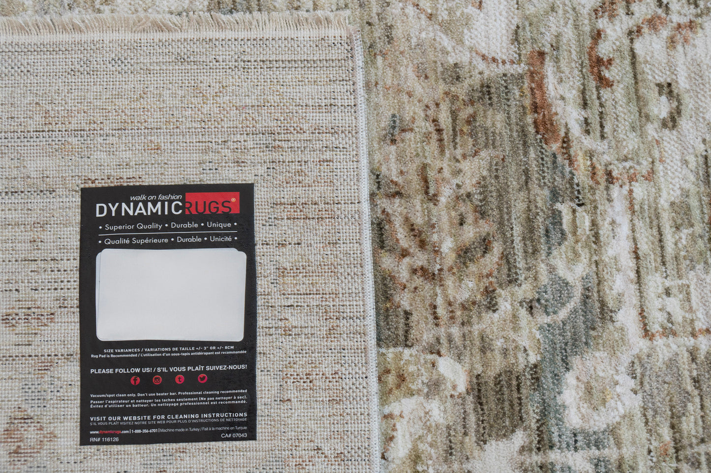 Flare Traditional Beige/Grey/Ivory Medallion Low Pile Rug