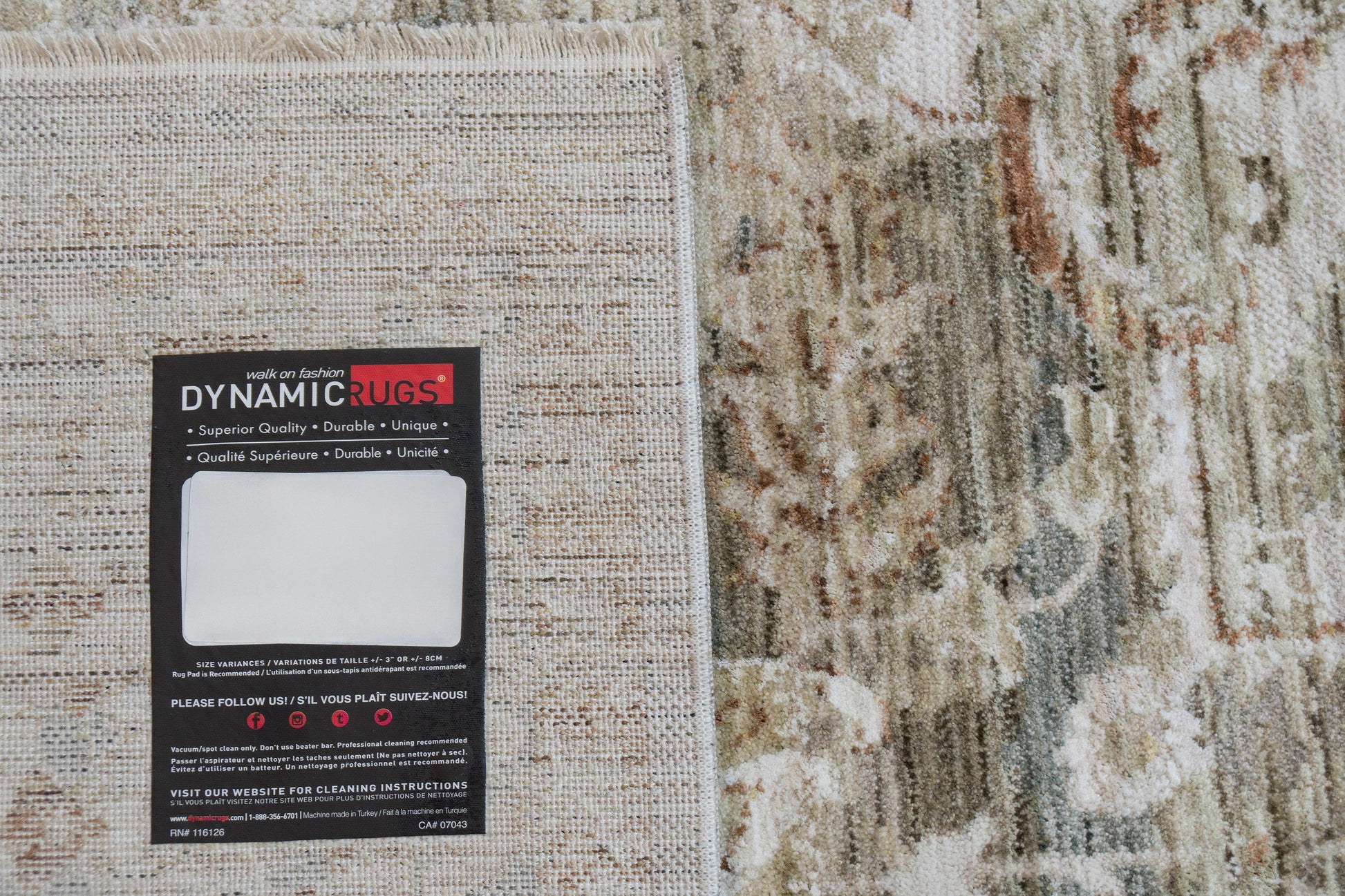 Flare Traditional Beige/Grey/Ivory Medallion Low Pile Rug