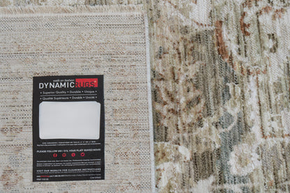 Flare Traditional Beige/Grey/Ivory Medallion Low Pile Rug