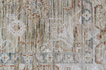 Flare Traditional Beige/Grey/Ivory Medallion Low Pile Rug
