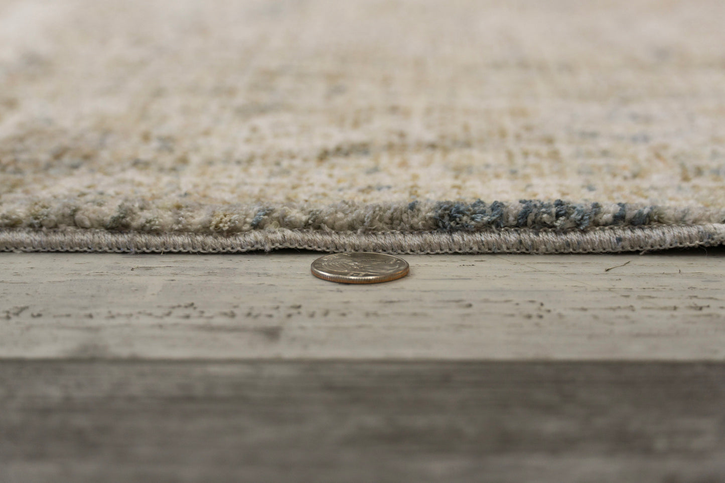 Flare Traditional Beige/Ivory/Blue Medallion Low Pile Rug