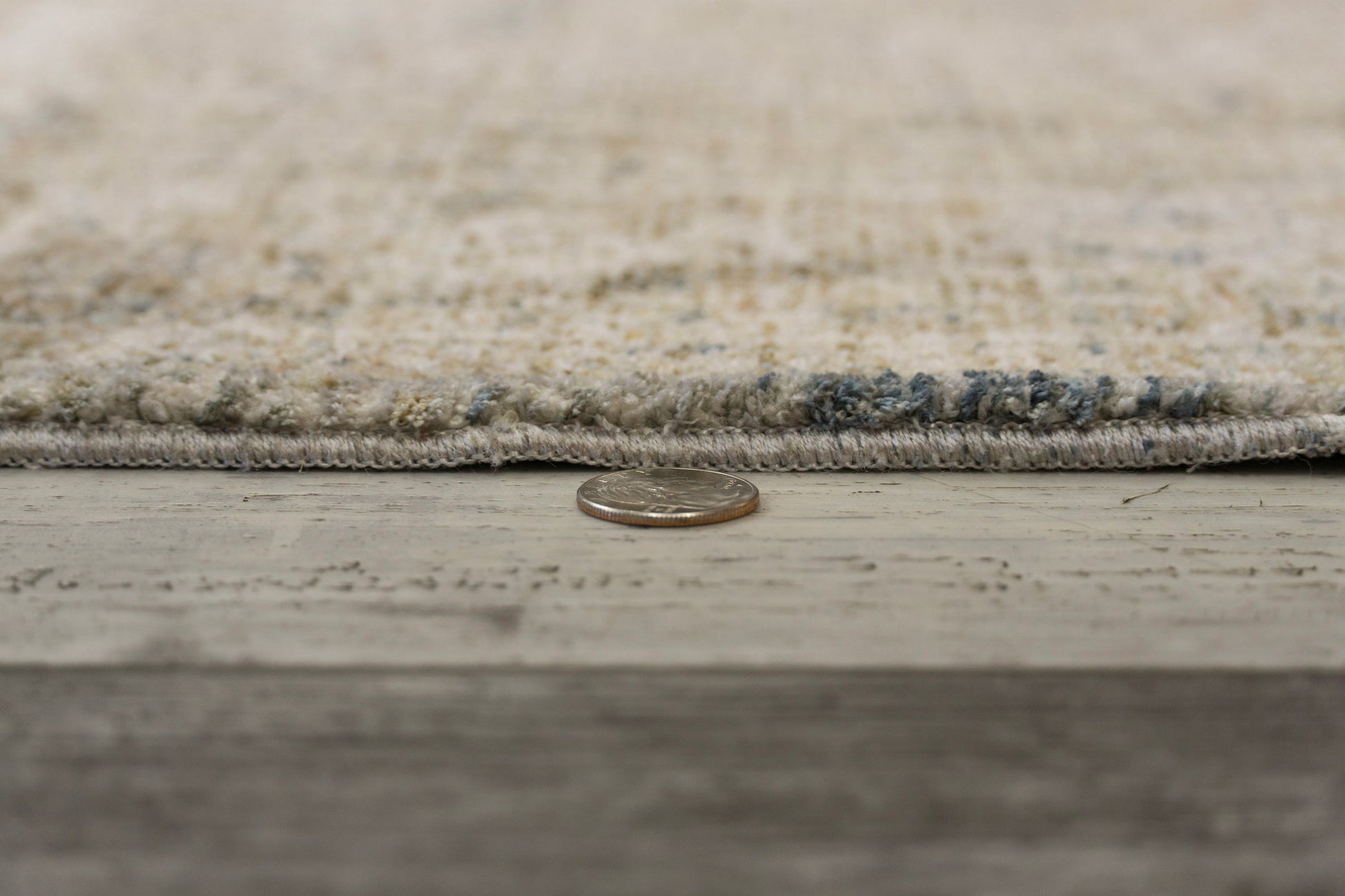 Flare Traditional Beige/Ivory/Blue Medallion Low Pile Rug