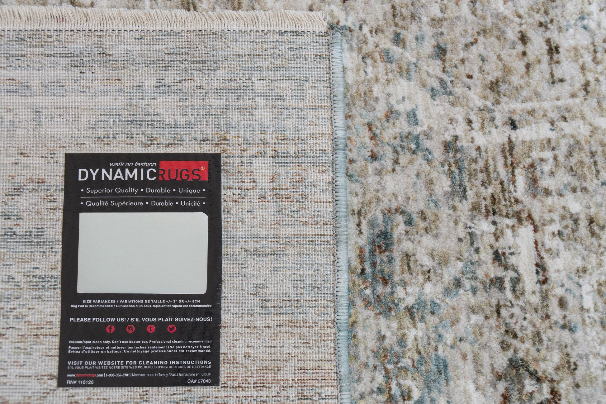 Flare Traditional Beige/Ivory/Blue Medallion Low Pile Rug