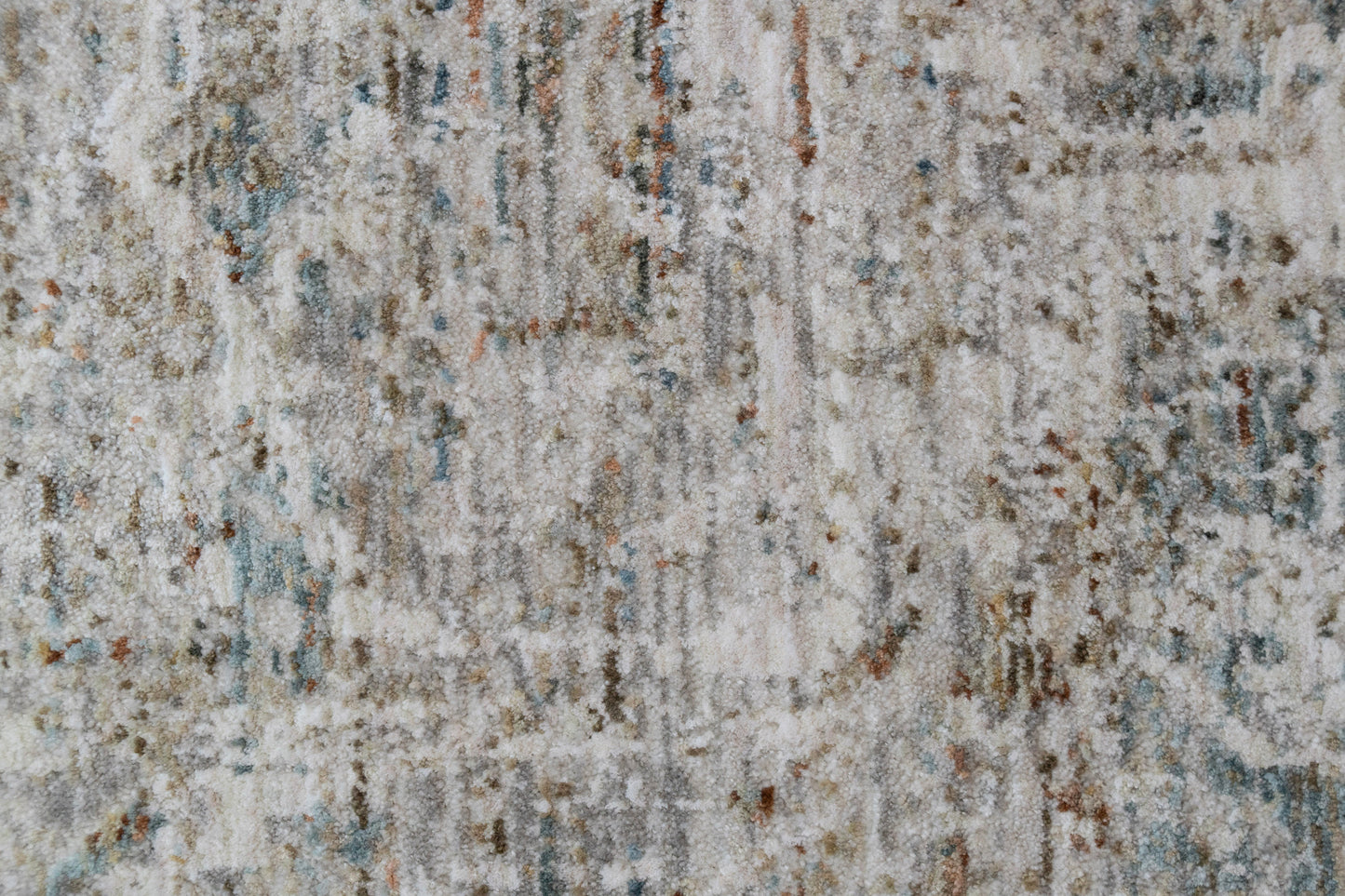 Flare Traditional Beige/Ivory/Blue Medallion Low Pile Rug