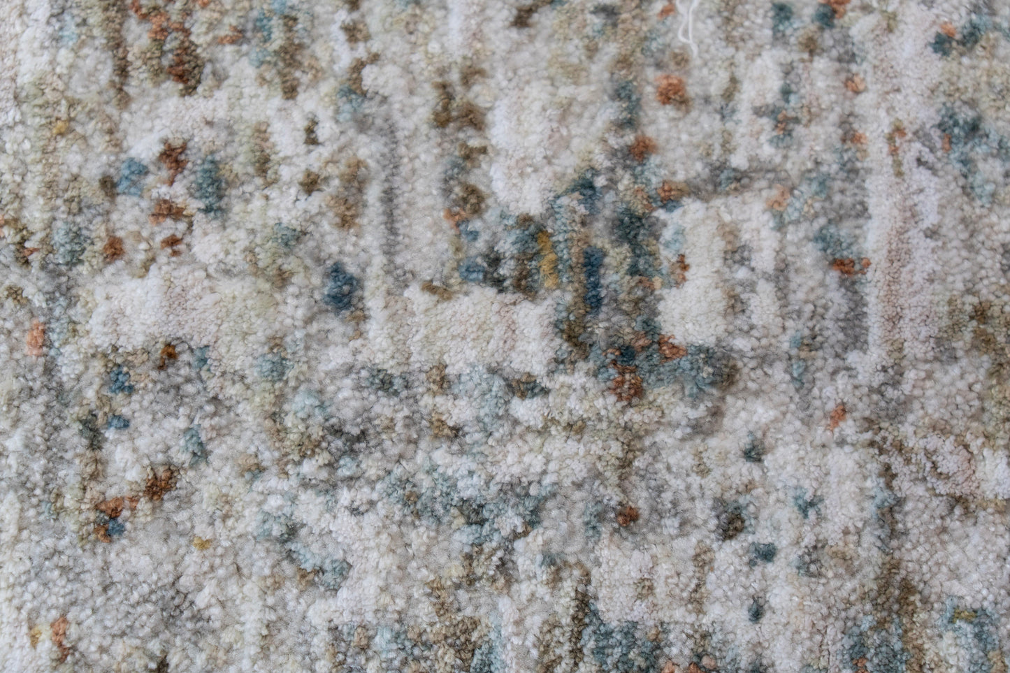 Flare Traditional Beige/Ivory/Blue Medallion Low Pile Rug
