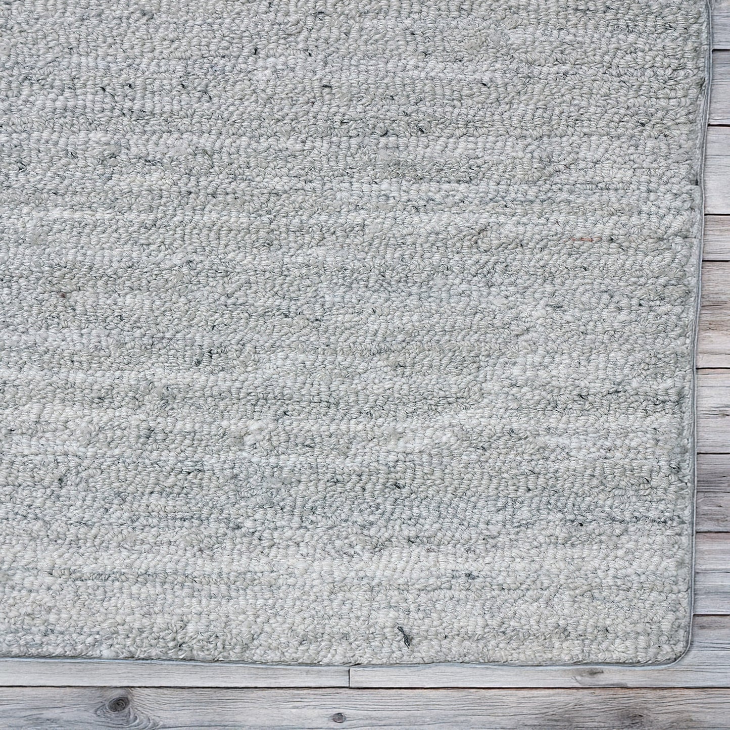 Forever Modern White/Silver Striped Low Pile Rug