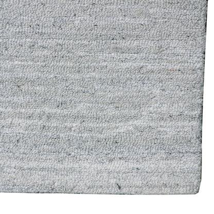 Forever Modern White/Silver Striped Low Pile Rug