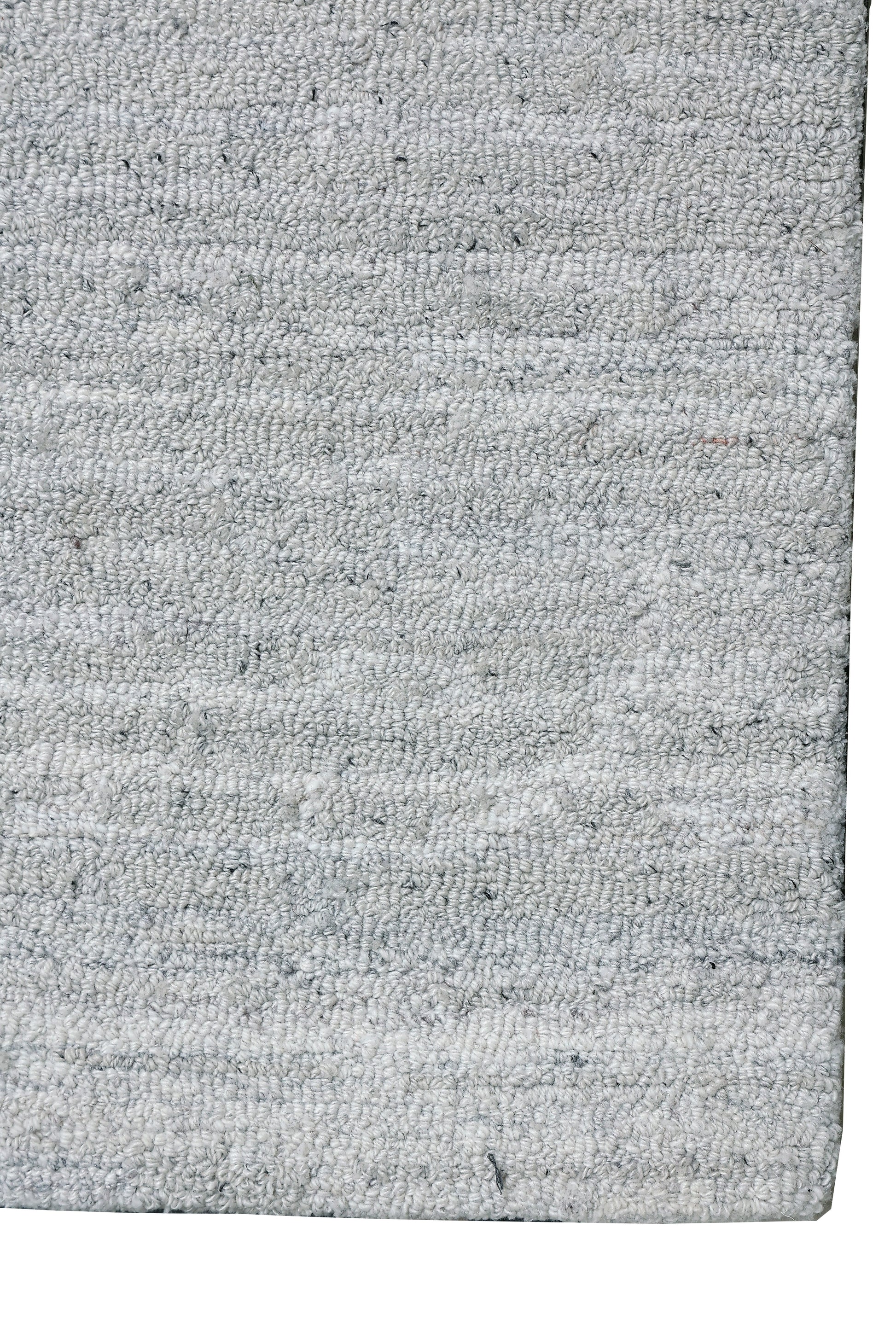 Forever Modern White/Silver Striped Low Pile Rug