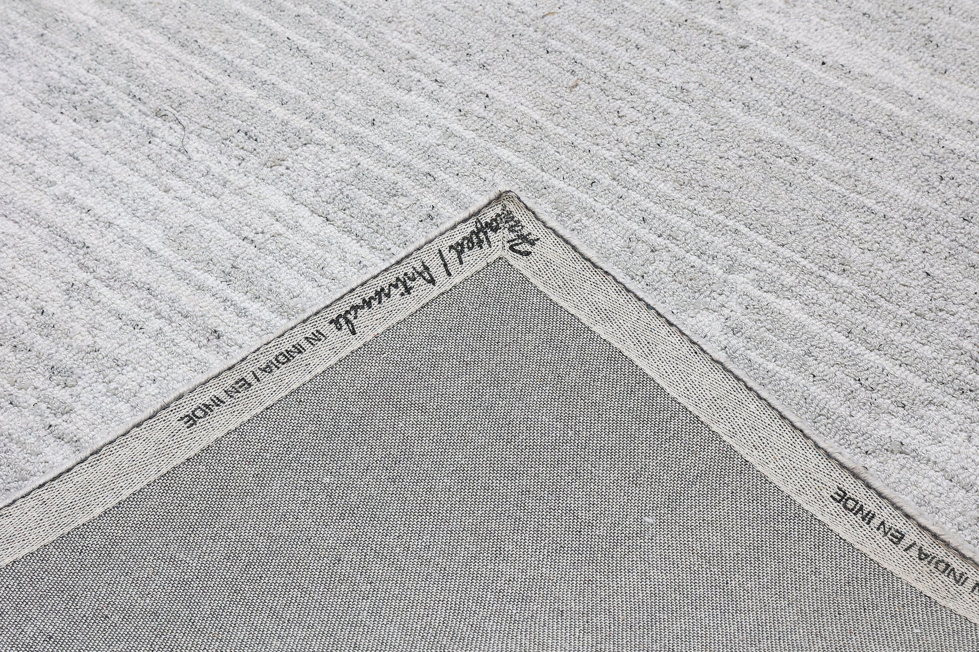 Forever Modern White/Silver Striped Low Pile Rug