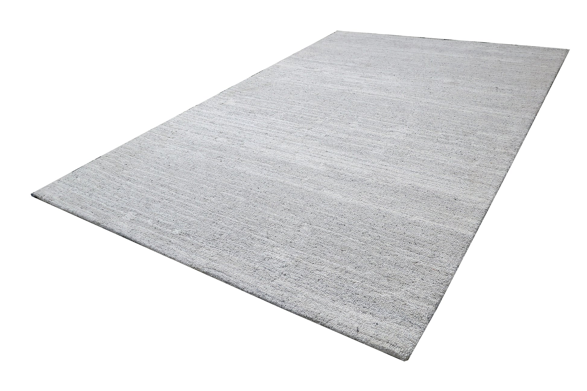 Forever Modern White/Silver Striped Low Pile Rug