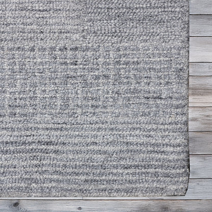 Forever Modern Light Grey/Silver Geometric Low Pile Rug