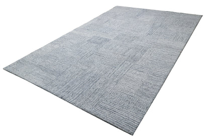 Forever Modern Light Grey/Silver Geometric Low Pile Rug