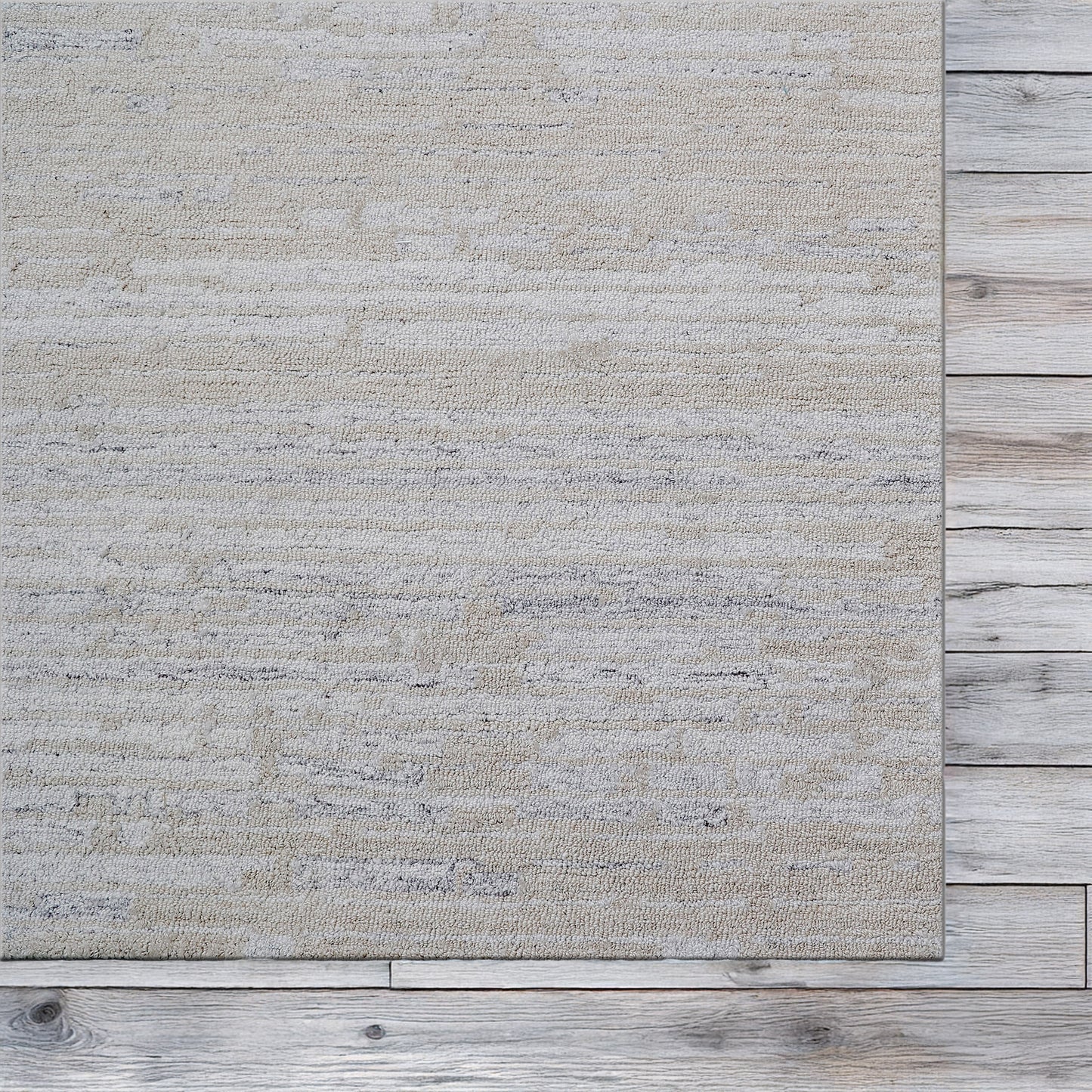 Forever Modern Light Beige Striped Low Pile Rug