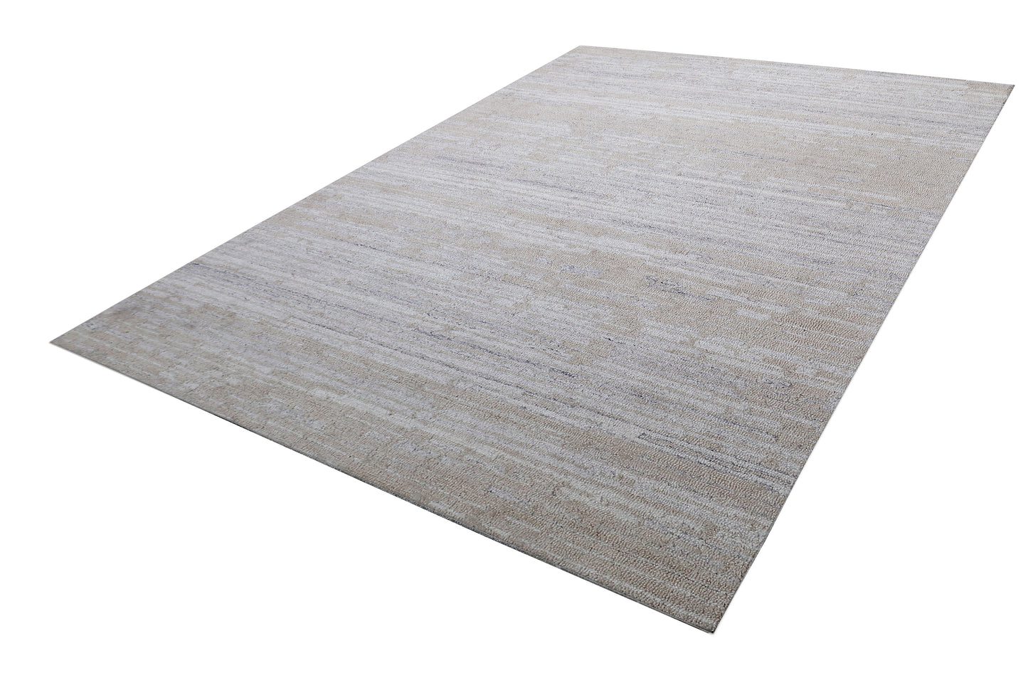 Forever Modern Light Beige Striped Low Pile Rug