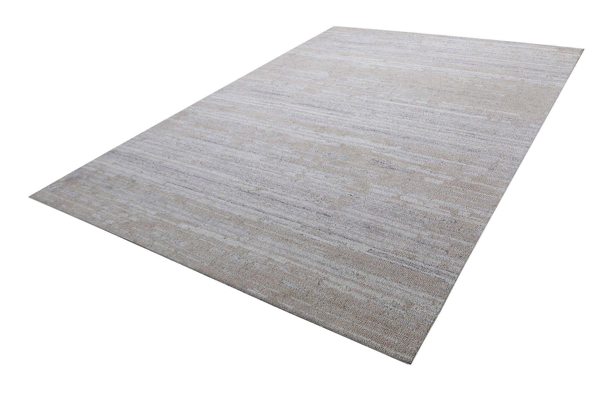 Forever Modern Light Beige Striped Low Pile Rug