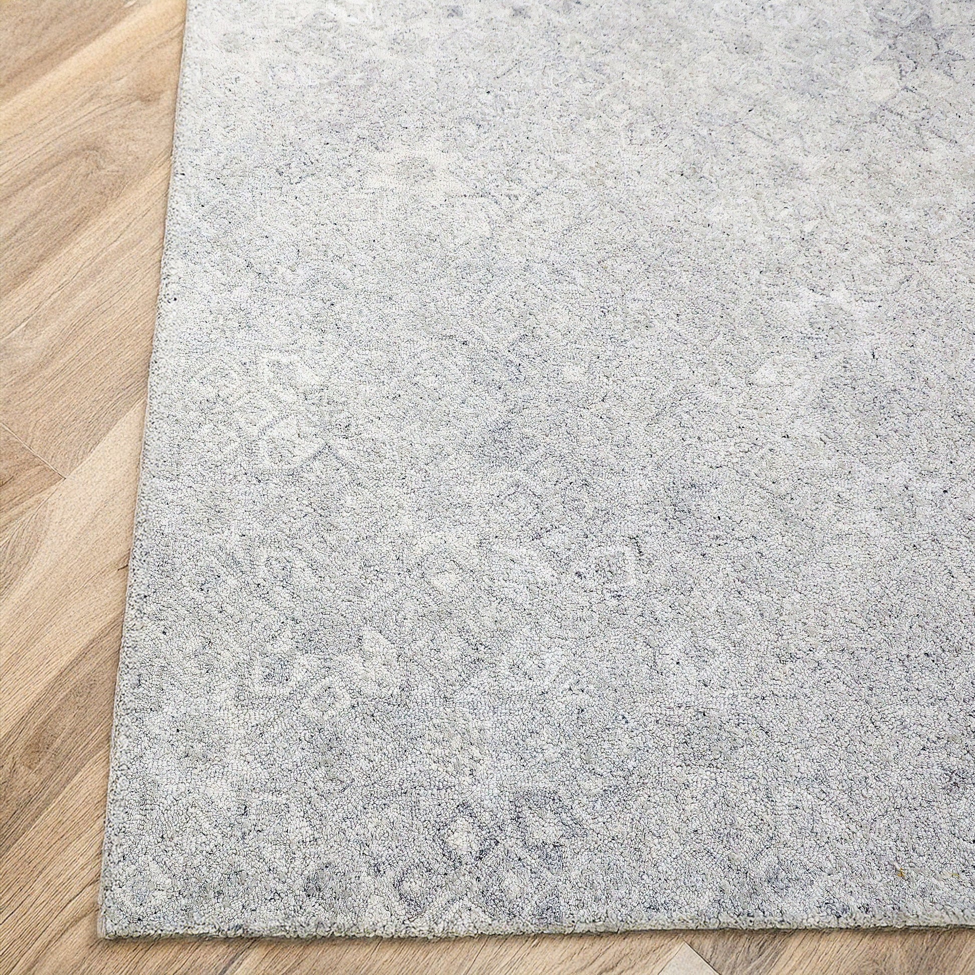 Forever Modern Silver Geometric Low Pile Rug