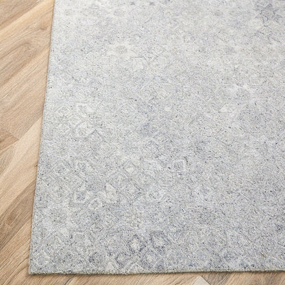 Forever Modern Silver Geometric Low Pile Rug