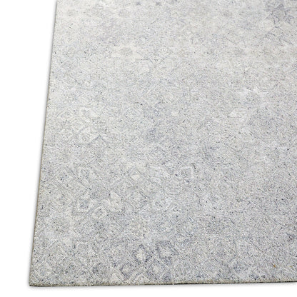 Forever Modern Silver Geometric Low Pile Rug