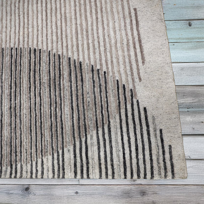 Forever Modern Silver/Grey Geometric Low Pile Rug