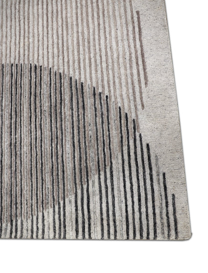 Forever Modern Silver/Grey Geometric Low Pile Rug