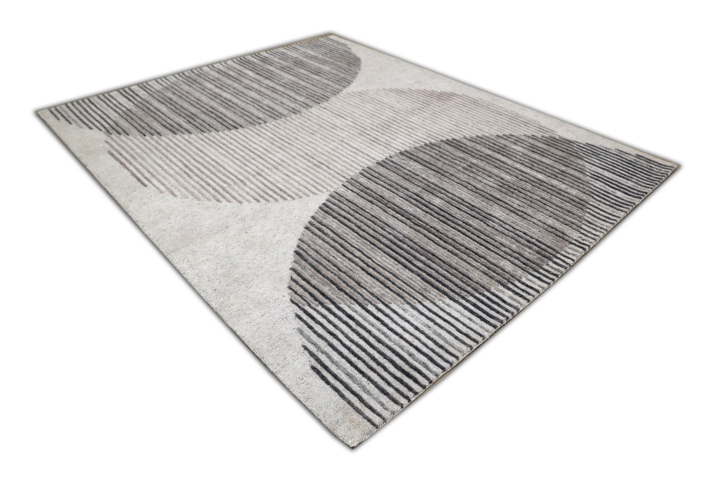 Forever Modern Silver/Grey Geometric Low Pile Rug