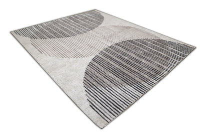 Forever Modern Silver/Grey Geometric Low Pile Rug