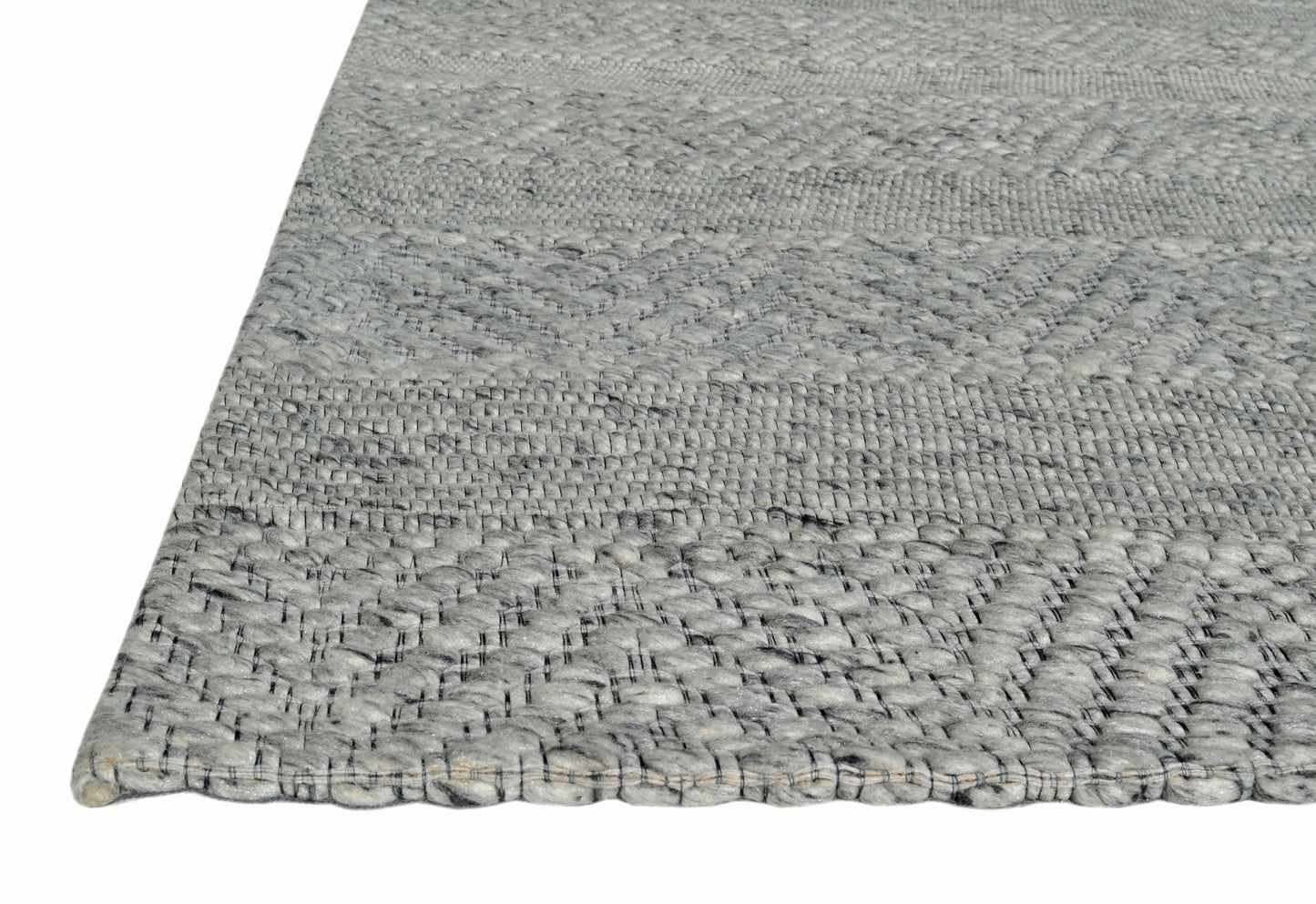 Grove Contemporary Grey Striped Medium Pile Rug