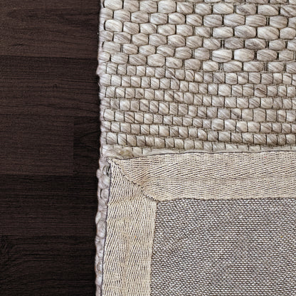 Grove Contemporary Natural Grey Striped Medium Pile Rug