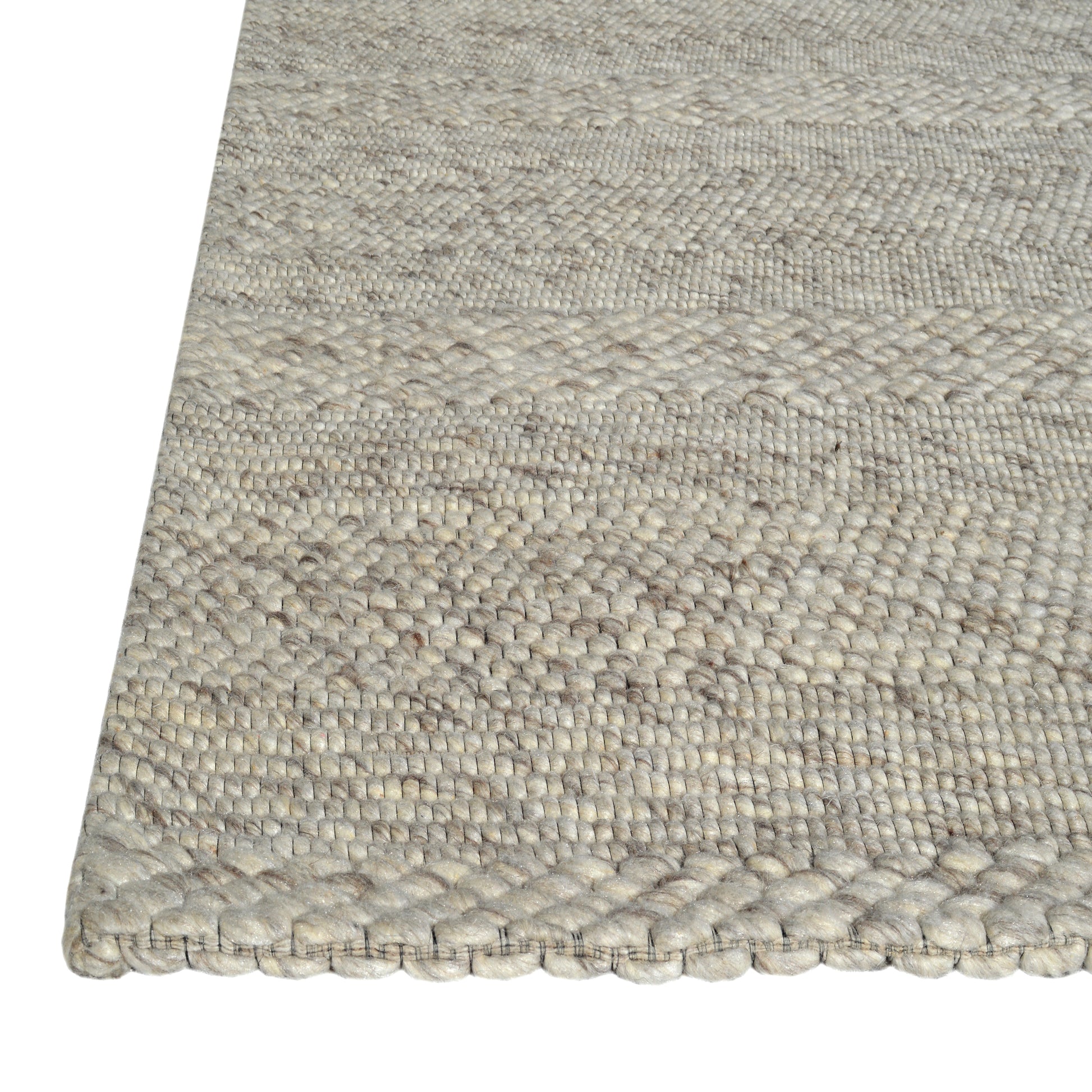 Grove Contemporary Natural Grey Striped Medium Pile Rug
