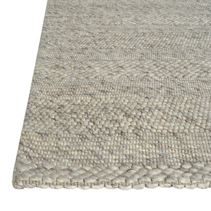 Grove Contemporary Natural Grey Striped Medium Pile Rug
