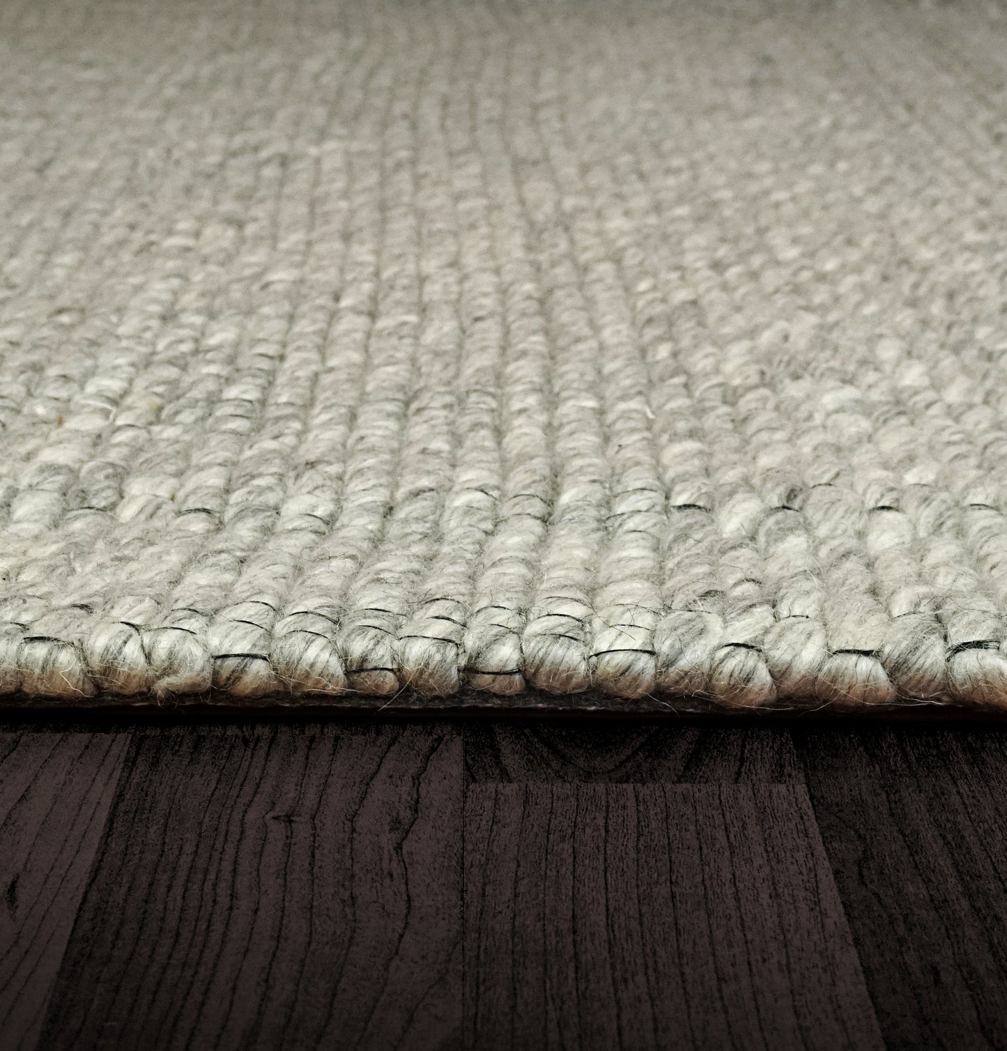 Grove Contemporary Natural Grey Striped Medium Pile Rug