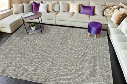 Grove Contemporary Mix Grey Geometric Medium Pile Rug