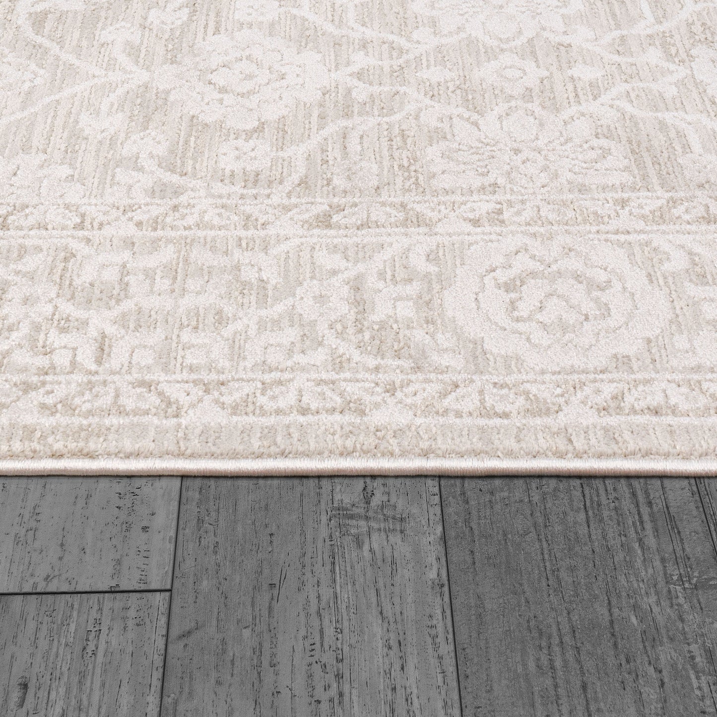 Hamilton Traditional Cream Floral Medium Pile Rug