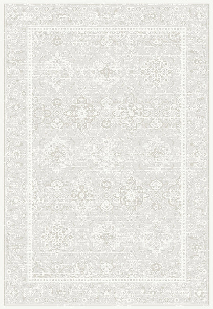 Hamilton Traditional Ivory/Grey Medallion Medium Pile Rug
