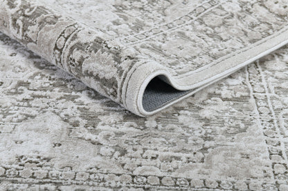 Hamilton Traditional Grey/Dark Grey Medallion Medium Pile Rug