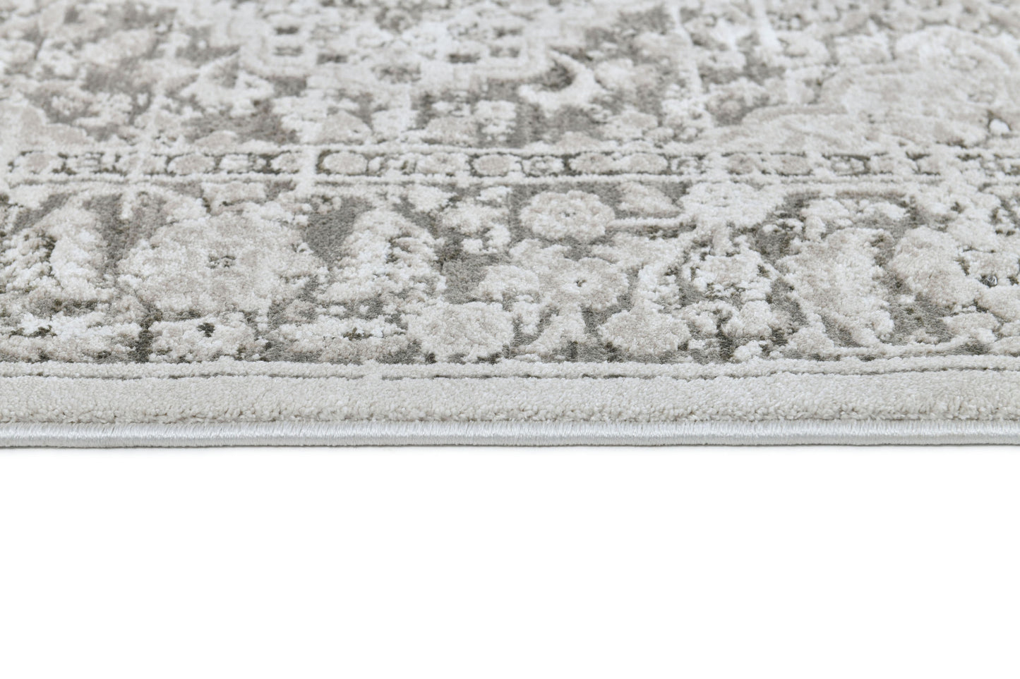 Hamilton Traditional Grey/Dark Grey Medallion Medium Pile Rug