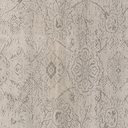 Harmony Contemporary Ivory/Blue Damask Medium Pile Rug