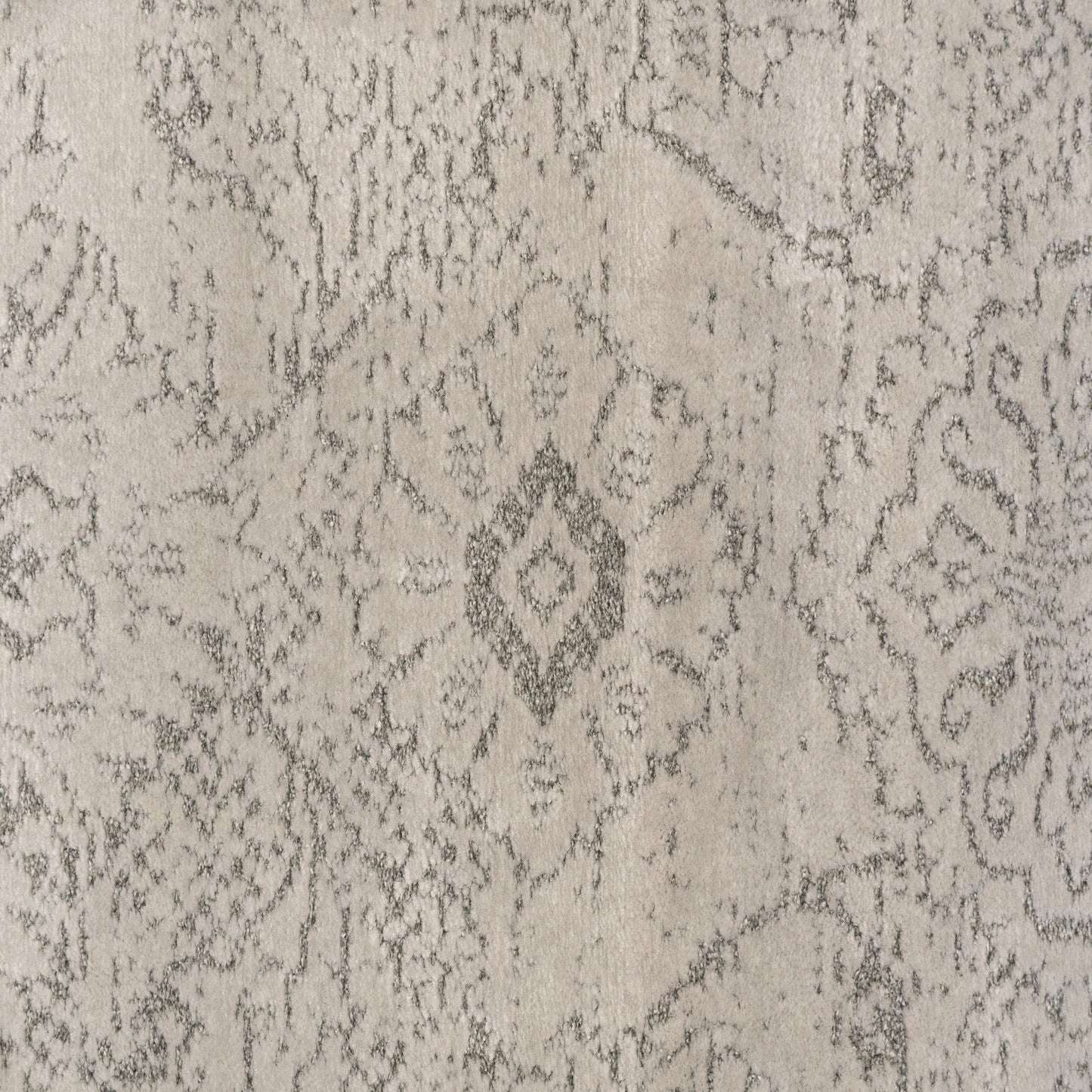 Harmony Contemporary Ivory/Blue Damask Medium Pile Rug