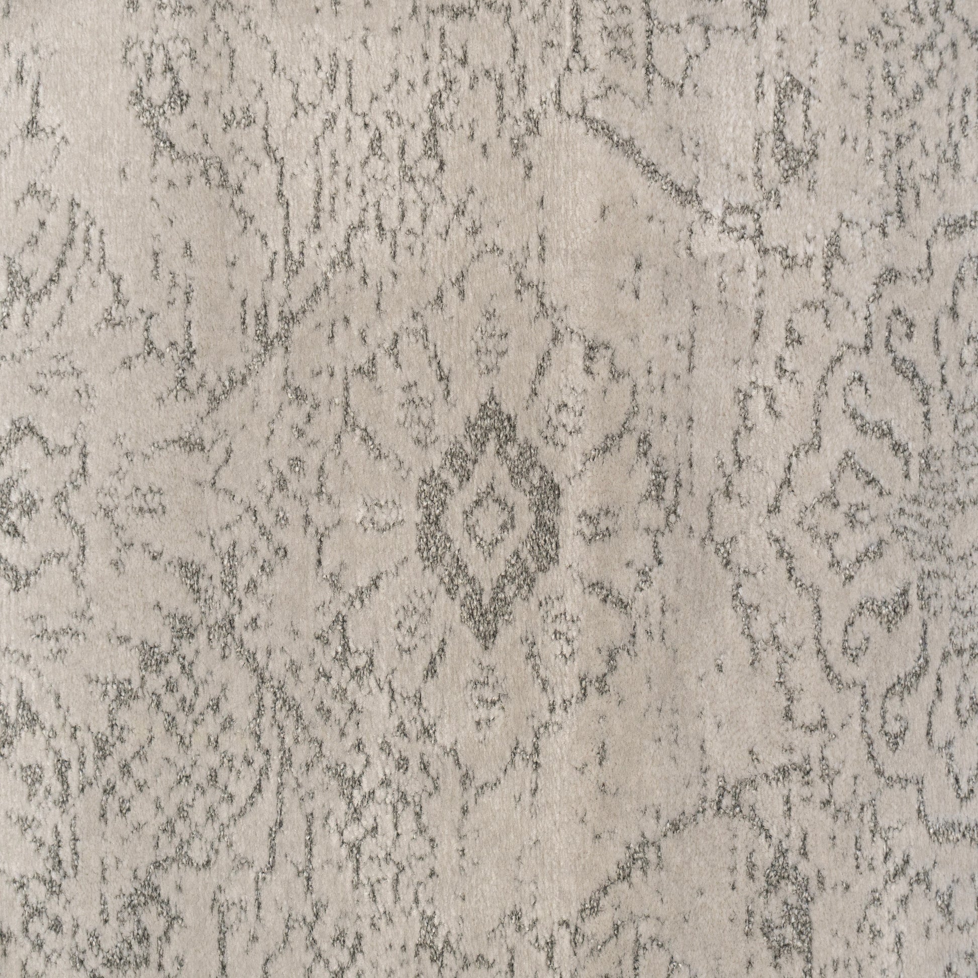 Harmony Contemporary Ivory/Blue Damask Medium Pile Rug