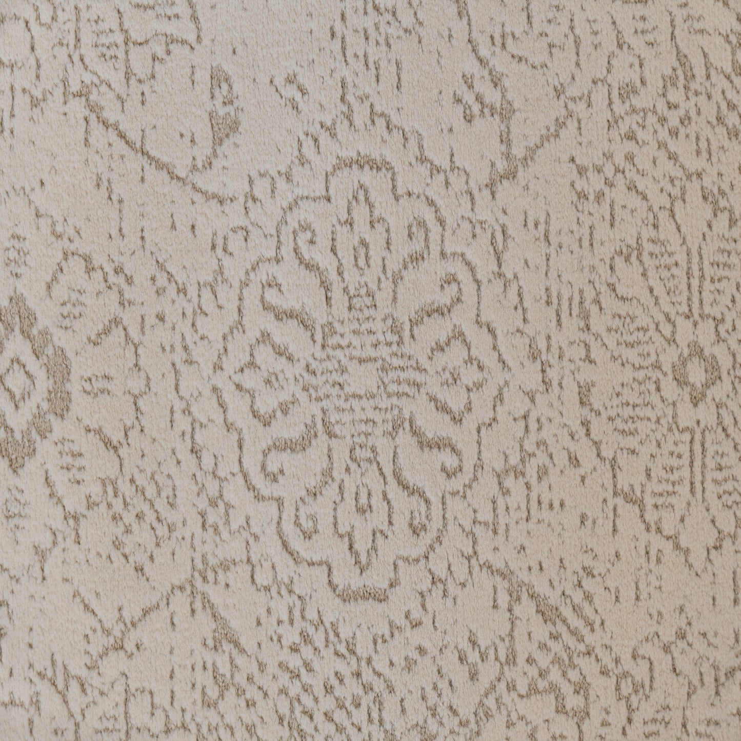 Harmony Contemporary Ivory/Beige Damask Medium Pile Rug
